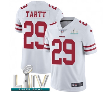 Nike 49ers #29 Jaquiski Tartt White Super Bowl LIV 2020 Youth Stitched NFL Vapor Untouchable Limited Jersey