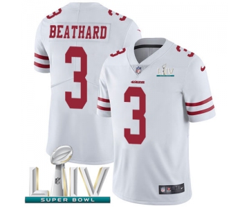 Nike 49ers #3 C.J. Beathard White Super Bowl LIV 2020 Youth Stitched NFL Vapor Untouchable Limited Jersey