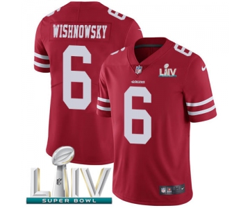 Nike 49ers #6 Mitch Wishnowsky Red Super Bowl LIV 2020 Team Color Youth Stitched NFL Vapor Untouchable Limited Jersey