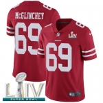 Nike 49ers #69 Mike McGlinchey Red Super Bowl LIV 2020 Team Color Youth Stitched NFL Vapor Untouchable Limited Jersey