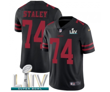 Nike 49ers #74 Joe Staley Black Super Bowl LIV 2020 Alternate Youth Stitched NFL Vapor Untouchable Limited Jersey