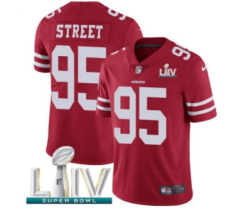 Nike 49ers #95 Kentavius Street Red Super Bowl LIV 2020 Team Color Youth Stitched NFL Vapor Untouchable Limited Jersey
