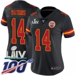 Nike Chiefs #14 Sammy Watkins Black Super Bowl LIV 2020 Women's Stitched NFL Limited Rush 100th Season Jersey