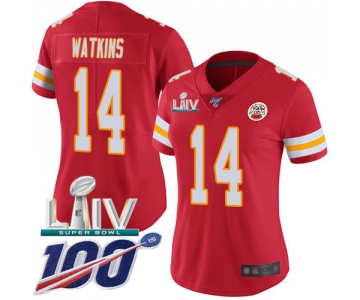 Nike Chiefs #14 Sammy Watkins Red Super Bowl LIV 2020 Team Color Women's Stitched NFL 100th Season Vapor Untouchable Limited Jersey