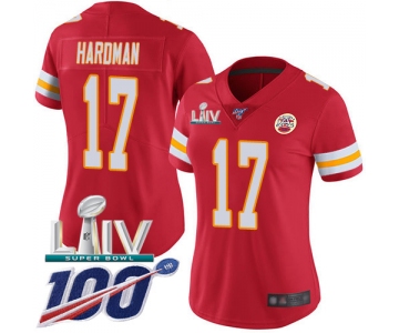 Nike Chiefs #17 Mecole Hardman Red Super Bowl LIV 2020 Team Color Women's Stitched NFL 100th Season Vapor Untouchable Limited Jersey