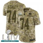 Nike 49ers #74 Joe Staley Camo Super Bowl LIV 2020 Men's Stitched NFL Limited 2018 Salute To Service Jersey