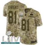 Nike 49ers #81 Jordan Matthews Camo Super Bowl LIV 2020 Men's Stitched NFL Limited 2018 Salute To Service Jersey