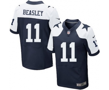 Men's Dallas Cowboys #11 Cole Beasley Navy Blue Thanksgiving Alternate NFL Nike Elite Jersey