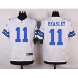 Men's Dallas Cowboys #11 Cole Beasley White Road NFL Nike Elite Jersey