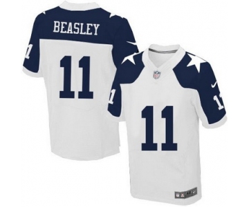 Men's Dallas Cowboys #11 Cole Beasley White Thanksgiving Alternate NFL Nike Elite Jersey
