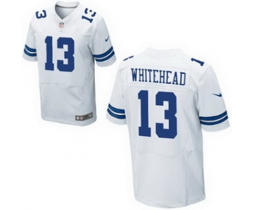 Men's Dallas Cowboys #13 Lucky Whitehead White Road NFL Nike Elite Jersey