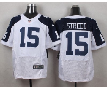 Men's Dallas Cowboys #15 Devin Street White Thanksgiving Alternate NFL Nike Elite Jersey