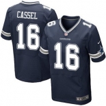 Men's Dallas Cowboys #16 Matt Cassel Navy Blue Team Color NFL Nike Elite Jersey