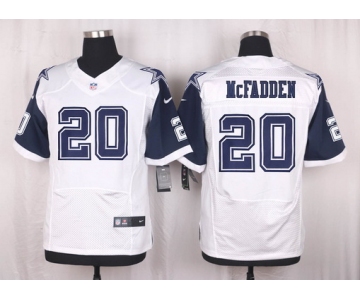 Men's Dallas Cowboys #20 Darren McFadden Nike White Color Rush 2015 NFL Elite Jersey