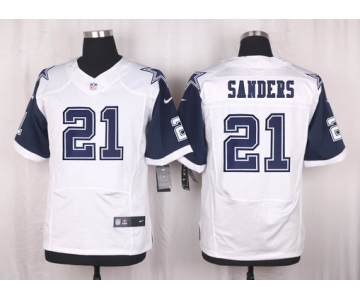 Men's Dallas Cowboys #21 Deion Sanders Nike White Color Rush 2015 NFL Elite Jersey