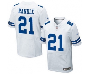 Men's Dallas Cowboys #21 Joseph Randle White Road NFL Nike Elite Jersey