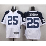 Men's Dallas Cowboys #25 Lance Dunbar White Thanksgiving Alternate NFL Nike Elite Jersey