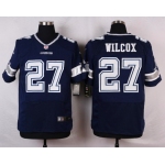 Men's Dallas Cowboys #27 J. J. Wilcox Navy Blue Team Color NFL Nike Elite Jersey