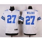 Men's Dallas Cowboys #27 J. J. Wilcox White Road NFL Nike Elite Jersey