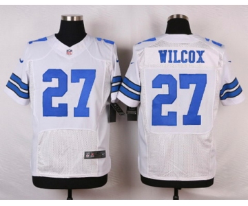 Men's Dallas Cowboys #27 J. J. Wilcox White Road NFL Nike Elite Jersey