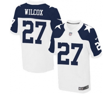 Men's Dallas Cowboys #27 J. J. Wilcox White Thanksgiving Alternate NFL Nike Elite Jersey