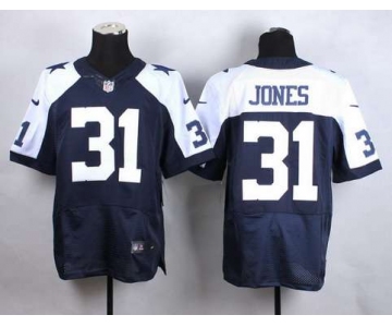 Men's Dallas Cowboys #31 Byron Jones Nike Blue Thanksgiving Elite Jersey