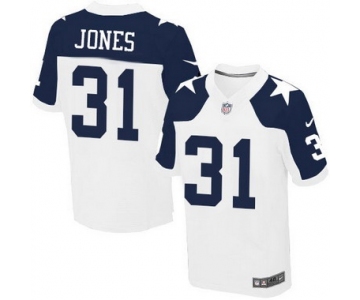 Men's Dallas Cowboys #31 Byron Jones White Thanksgiving Alternate NFL Nike Elite Jersey