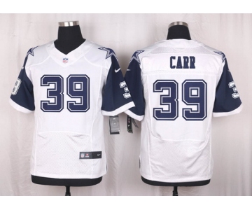 Men's Dallas Cowboys #39 Brandon Carr Nike White Color Rush 2015 NFL Elite Jersey