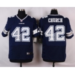 Men's Dallas Cowboys #42 Barry Church Navy Blue Team Color NFL Nike Elite Jersey