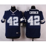 Men's Dallas Cowboys #42 Barry Church Navy Blue Team Color NFL Nike Elite Jersey