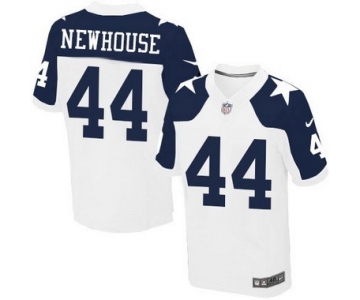 Men's Dallas Cowboys #44 Robert Newhouse White Thanksgiving Retired Player NFL Nike Elite Jersey