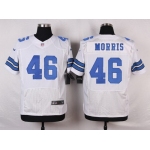 Men's Dallas Cowboys #46 Alfred Morris White Road NFL Nike Elite Jersey