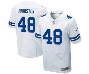 Men's Dallas Cowboys #48 Daryl Johnston White Retired Player NFL Nike Elite Jersey