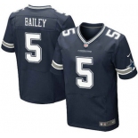 Men's Dallas Cowboys #5 Dan Bailey Blue Home NFL Nike Elite Jersey