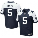 Men's Dallas Cowboys #5 Dan Bailey Blue Thanksgiving Alternate NFL Nike Elite Jersey