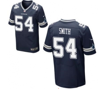 Men's Dallas Cowboys #54 Jaylon Smith Navy Blue Team Color Stitched NFL Nike Elite Jersey