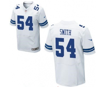 Men's Dallas Cowboys #54 Jaylon Smith White Road Stitched NFL Nike Elite Jersey