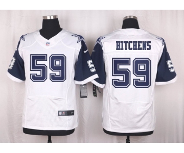 Men's Dallas Cowboys #59 Anthony Hitchens Nike White Color Rush 2015 NFL Elite Jersey