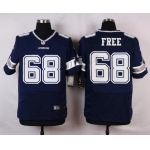 Men's Dallas Cowboys #68 Doug Free Navy Blue Team Color NFL Nike Elite Jersey
