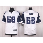 Men's Dallas Cowboys #68 Doug Free Nike White Color Rush 2015 NFL Elite Jersey