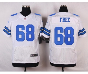 Men's Dallas Cowboys #68 Doug Free White Road NFL Nike Elite Jersey