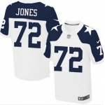 Men's Dallas Cowboys #72 Ed Jones White Thanksgiving Retired Player NFL Nike Elite Jersey