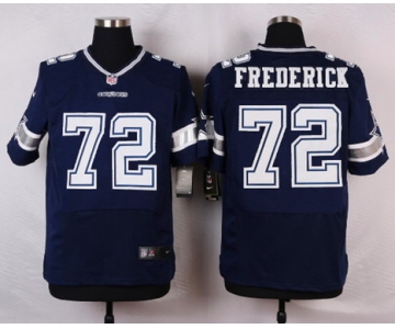 Men's Dallas Cowboys #72 Travis Frederick Navy Blue Team Color NFL Nike Elite Jersey