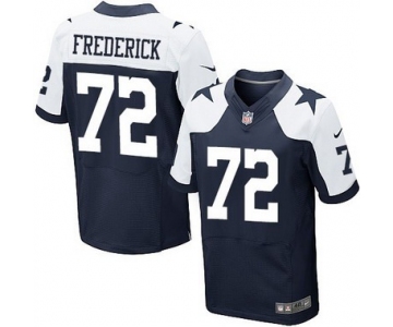 Men's Dallas Cowboys #72 Travis Frederick Navy Blue Thanksgiving Alternate NFL Nike Elite Jersey