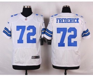 Men's Dallas Cowboys #72 Travis Frederick White Road NFL Nike Elite Jersey