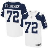 Men's Dallas Cowboys #72 Travis Frederick White Thanksgiving Alternate NFL Nike Elite Jersey