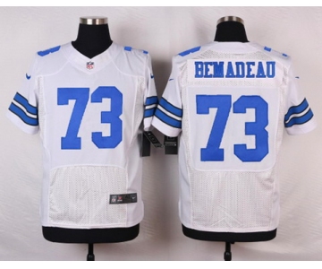 Men's Dallas Cowboys #73 Mackenzy Bernadeau White Road NFL Nike Elite Jersey