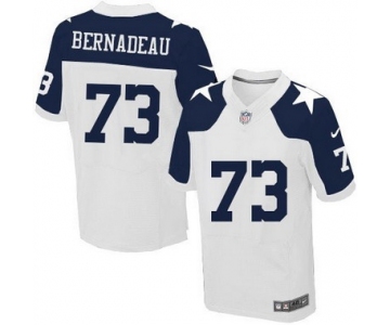 Men's Dallas Cowboys #73 Mackenzy Bernadeau White Thanksgiving Alternate NFL Nike Elite Jersey