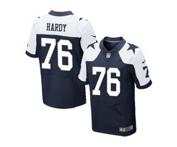 Men's Dallas Cowboys #76 Greg Hardy Navy Blue Thanksgiving Alternate NFL Nike Elite Jersey