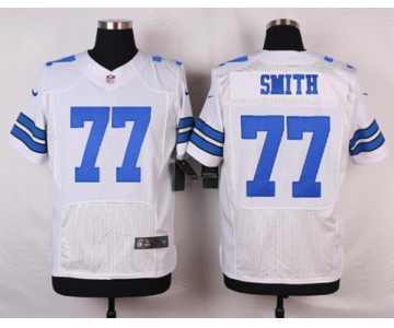 Men's Dallas Cowboys #77 Tyron Smith White Road NFL Nike Elite Jersey